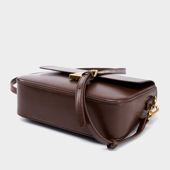 Nord Taschen | Damen Schultertasche mit goldener Drehverschluss-Schließe