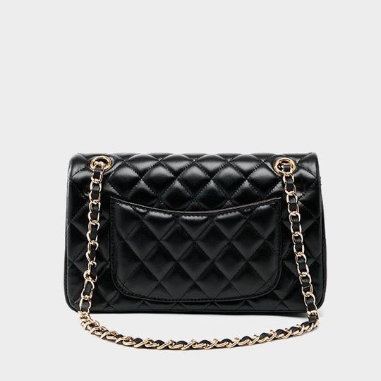 Nord Taschen | Gepolsterte Ketten-Crossbody-Tasche, klassische Schultertasche mit Drehverschluss