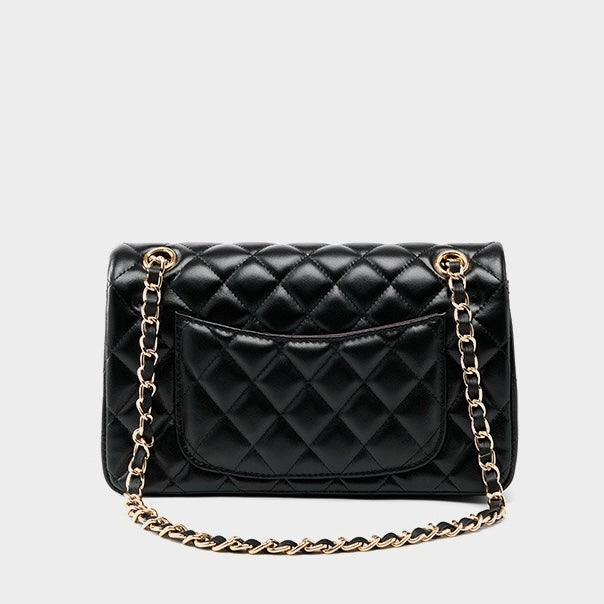 Nord Taschen | Gepolsterte Ketten-Crossbody-Tasche, klassische Schultertasche mit Drehverschluss