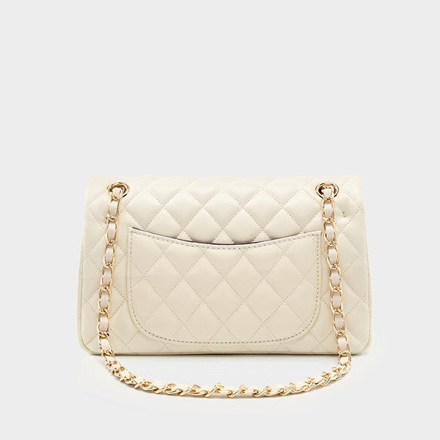 Nord Taschen | Gepolsterte Ketten-Crossbody-Tasche, klassische Schultertasche mit Drehverschluss