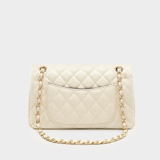 Nord Taschen | Gepolsterte Ketten-Crossbody-Tasche, klassische Schultertasche mit Drehverschluss