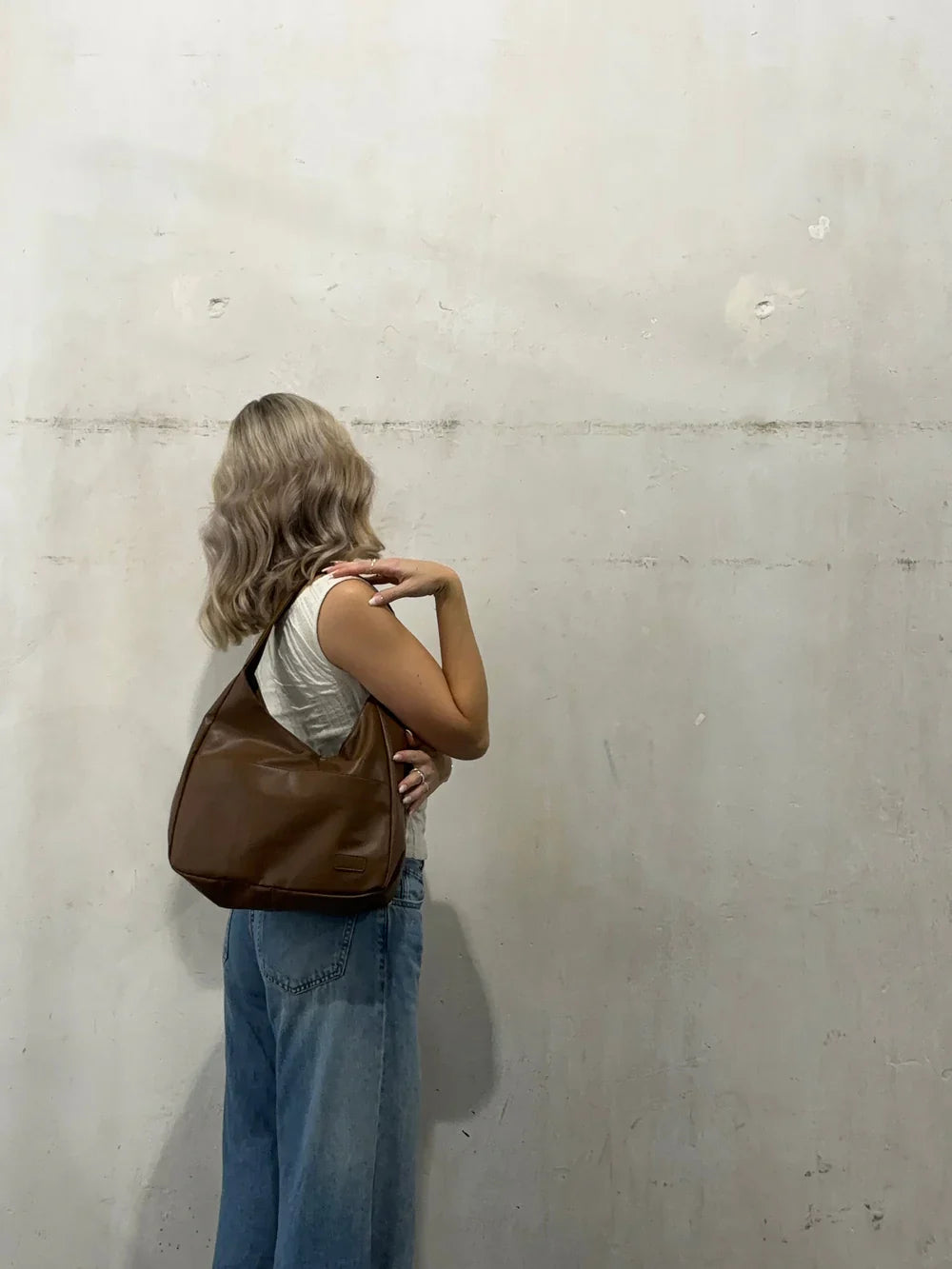 Nord Taschen | Large Trendy Handbag in Brown Leather