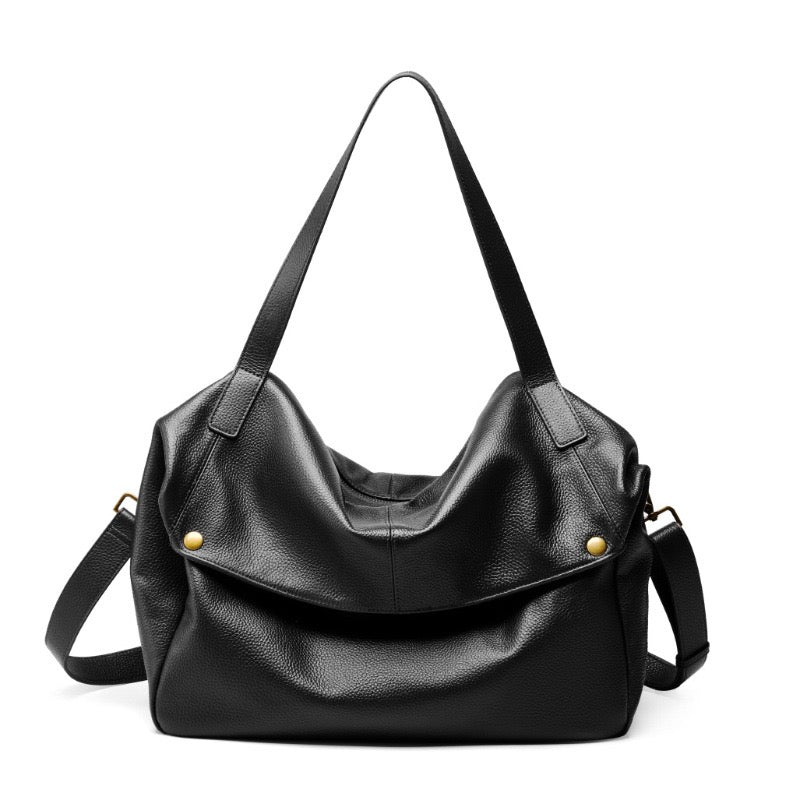 Nord Taschen | Große Leder Hobo-Tasche, Übergroße Schultertasche für Damen mit Umhängegurt und Fronttasche