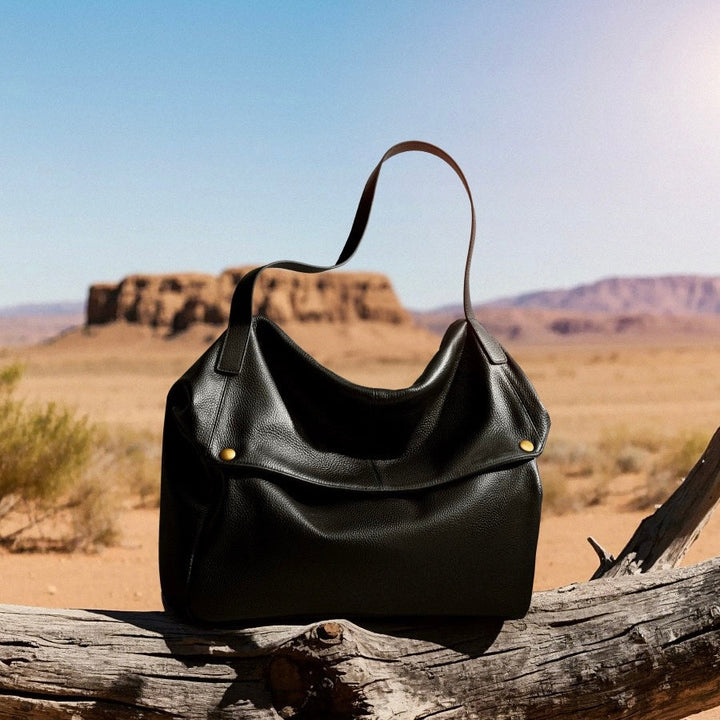Nord Taschen | Große Leder Hobo-Tasche, Übergroße Schultertasche für Damen mit Umhängegurt und Fronttasche