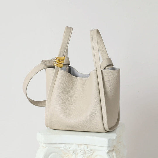 Nord Taschen | Damen Bucket Bag Kleine Schultertasche mit Goldring-Detail & Innenbeutel