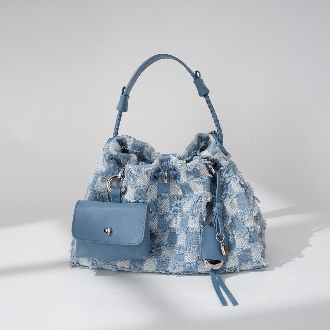 Nord Taschen | Fransen Bucket Bag mit abnehmbarem Mini Beutel