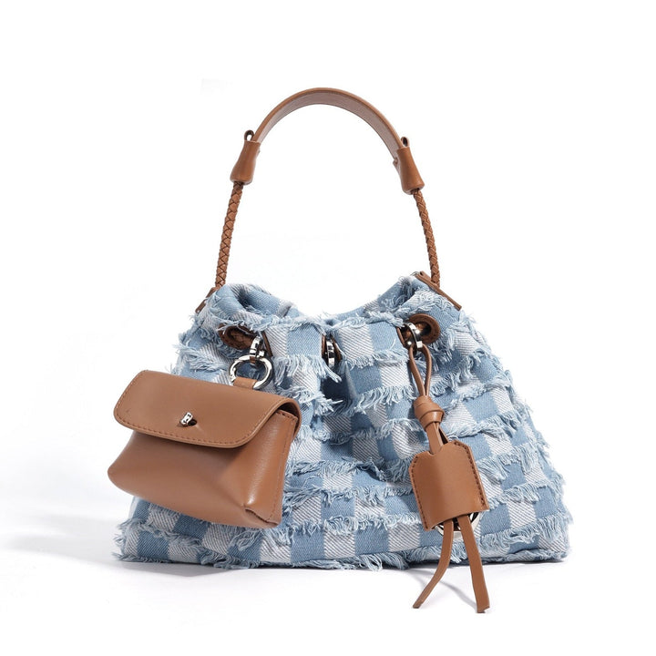 Nord Taschen | Fransen Bucket Bag mit abnehmbarem Mini Beutel