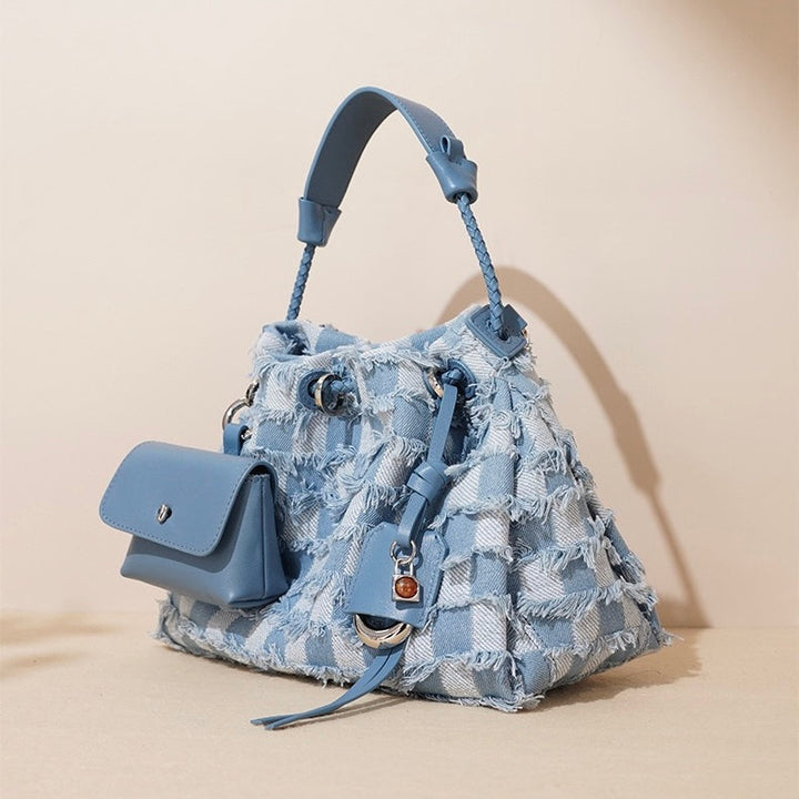 Nord Taschen | Fransen Bucket Bag mit abnehmbarem Mini Beutel