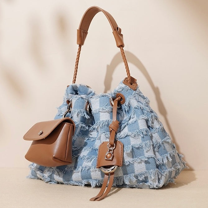 Nord Taschen | Fransen Bucket Bag mit abnehmbarem Mini Beutel