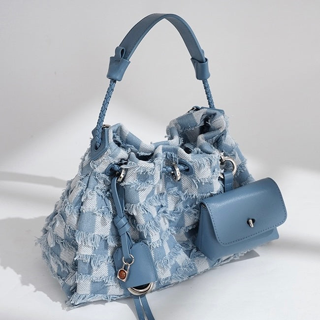 Nord Taschen | Fransen Bucket Bag mit abnehmbarem Mini Beutel