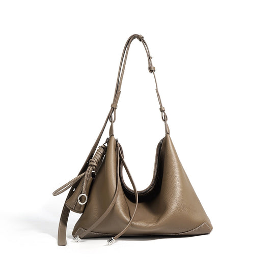 Nord Taschen | Damen Leder Hobo Tasche mit geknotetem Riemen & Quasten Detail