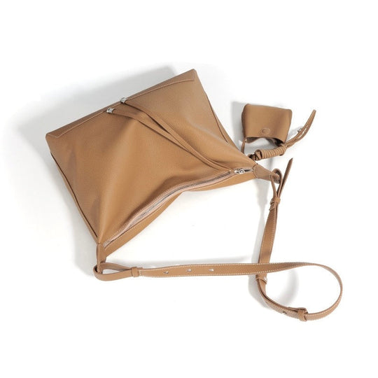 Nord Taschen | Damen Leder Hobo Tasche mit geknotetem Riemen & Quasten Detail