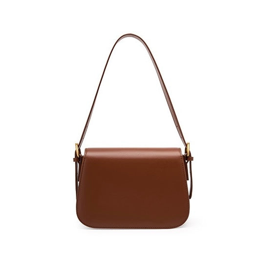 Nord Taschen | Strukturierte Schultertasche mit goldfarbener Schlossöffnung