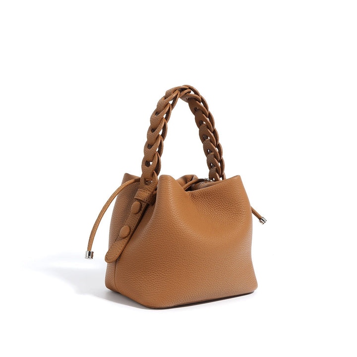 Nord Taschen | Damen Mini-Eimer Tasche mit geflochtenem Oberhandgriff
