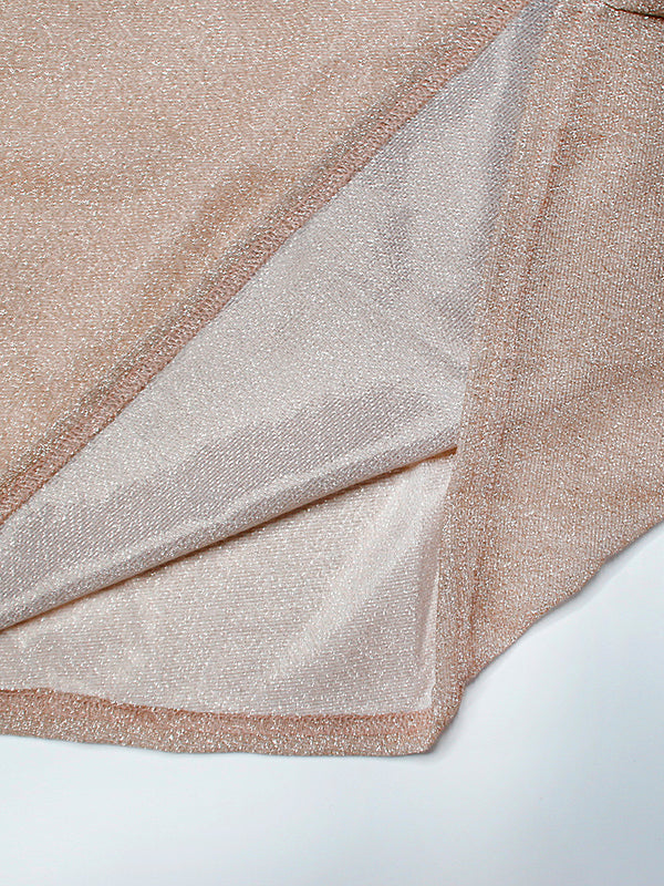 langes Kleid mit glänzenden Pailletten, elegante Champagner-Hochzeitszeremonie - Arvani