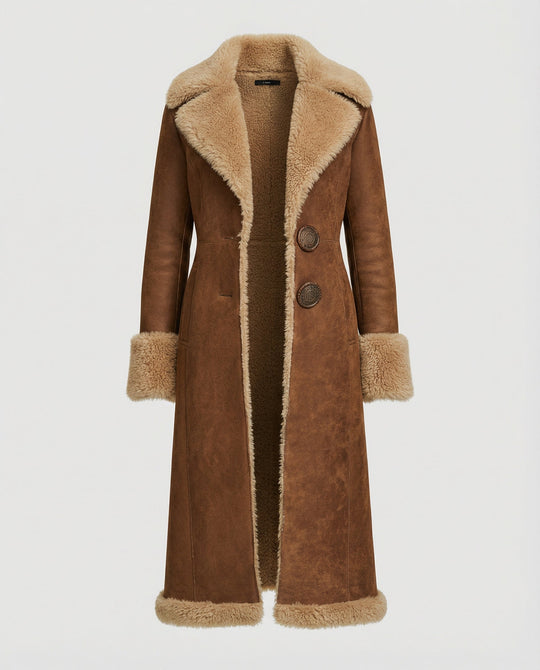 Eleganter Damen Wildleder-Trenchcoat