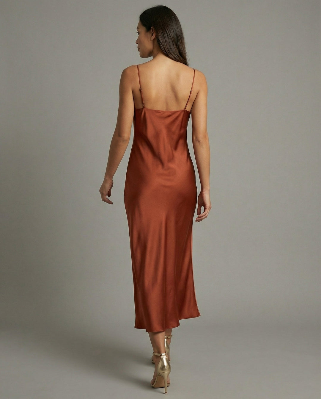 Elegantes Satin-Kleid Damen
