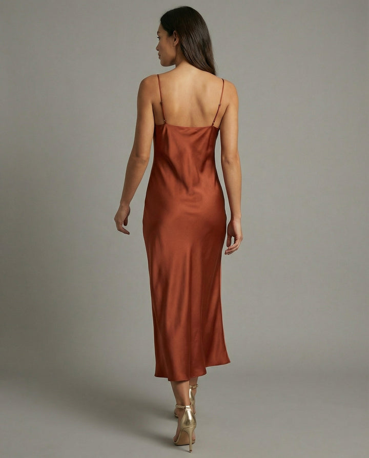 Elegantes Satin-Kleid Damen