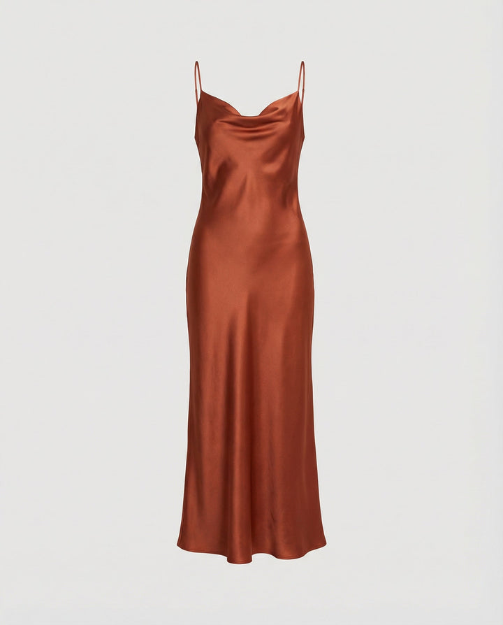 Elegantes Satin-Kleid Damen