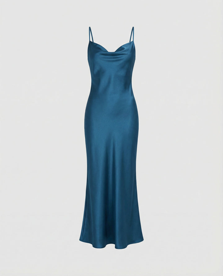 Elegantes Satin-Kleid Damen