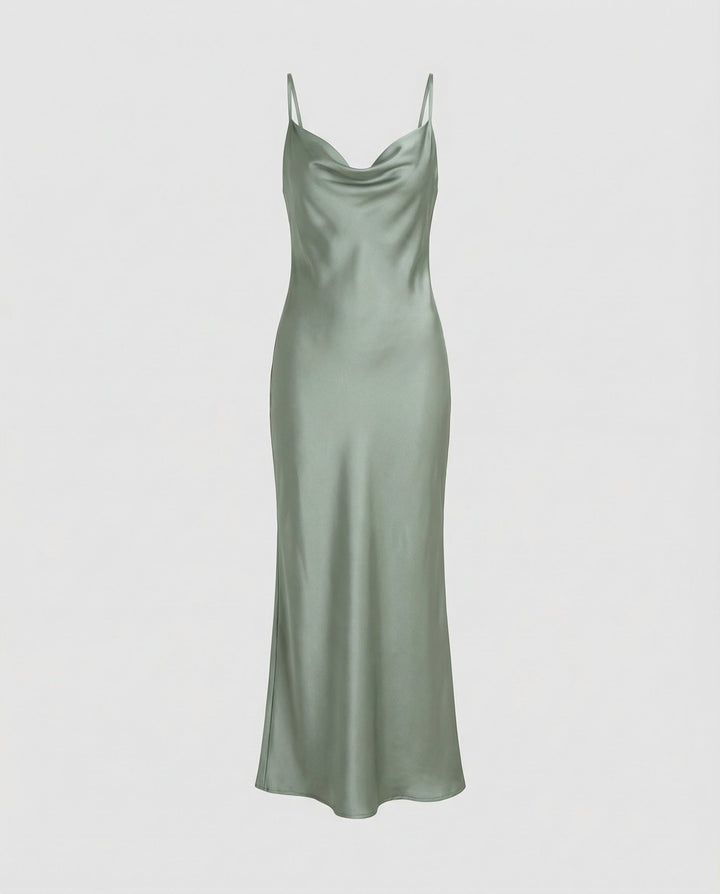 Elegantes Satin-Kleid Damen