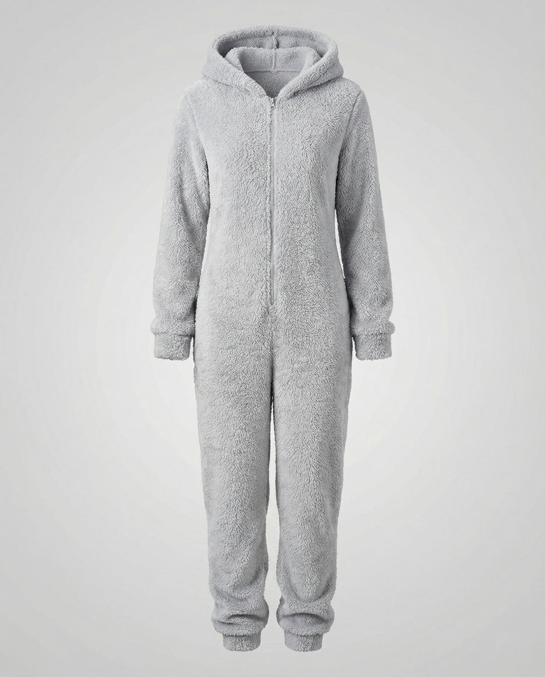 Damen Teddy Fleece Overall Kapuze