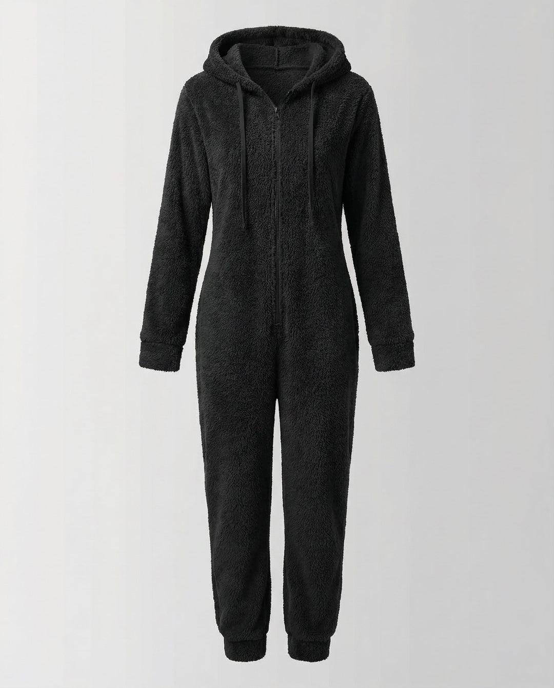 Damen Teddy Fleece Overall Kapuze