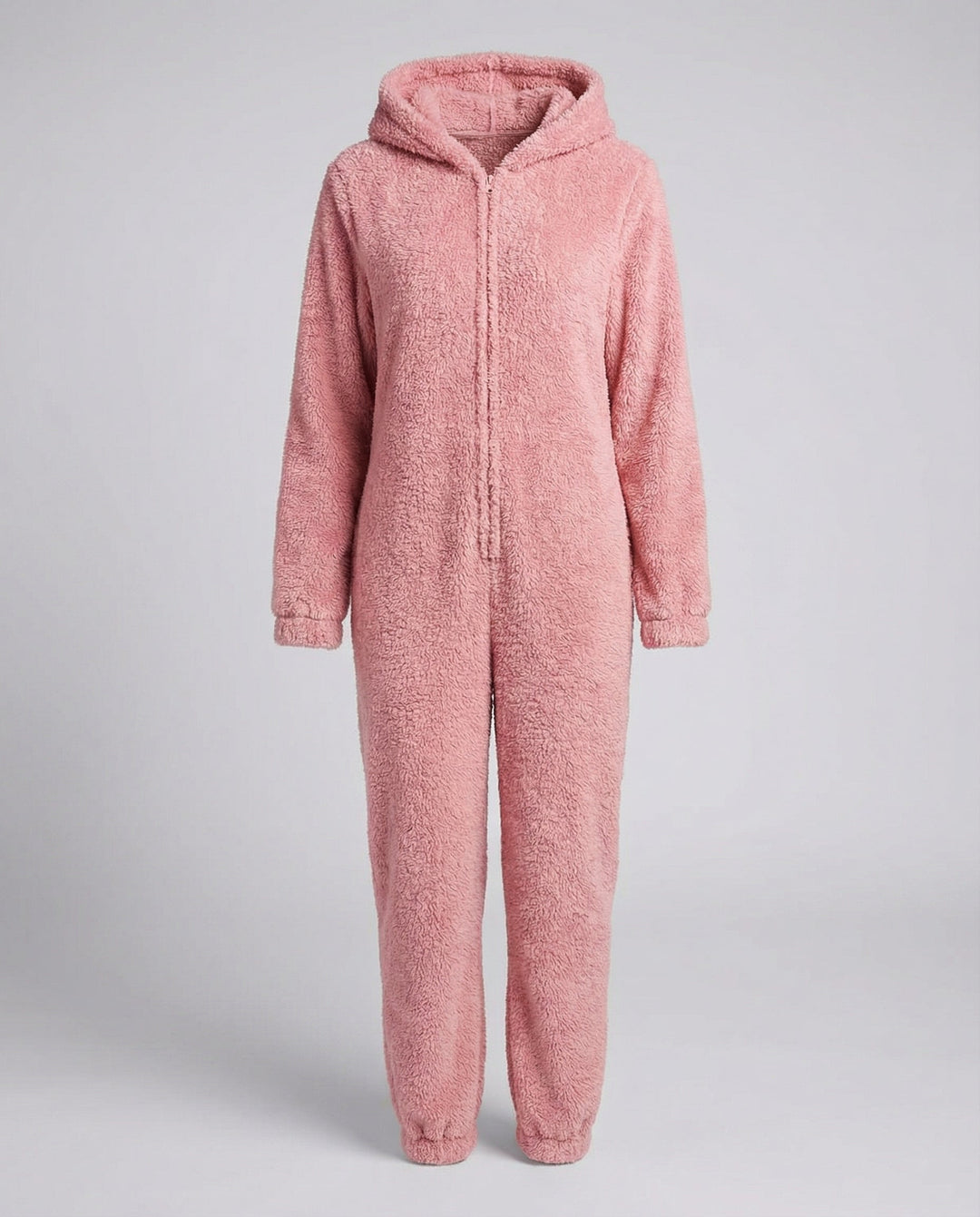 Damen Teddy Fleece Overall Kapuze