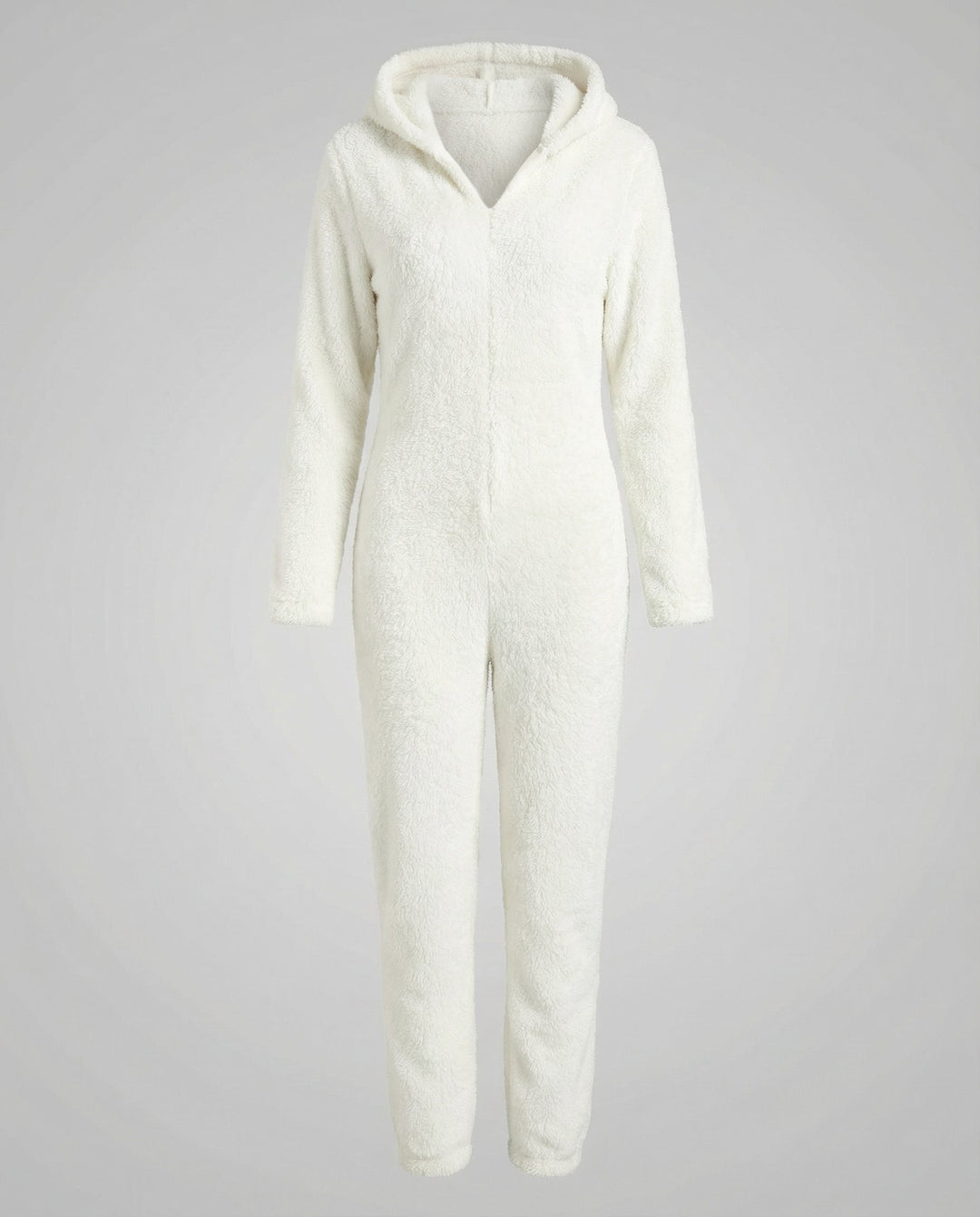 Damen Teddy Fleece Overall Kapuze