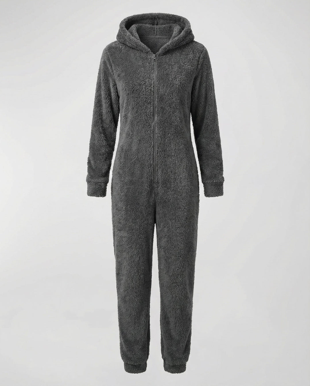 Damen Teddy Fleece Overall Kapuze