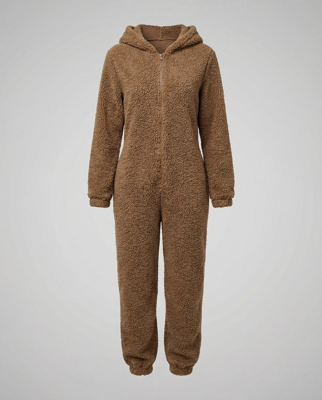Damen Teddy Fleece Overall Kapuze