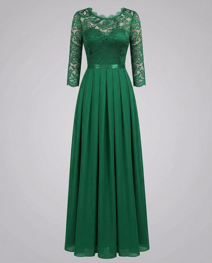 Elegantes Spitzen Brautjungfernkleid