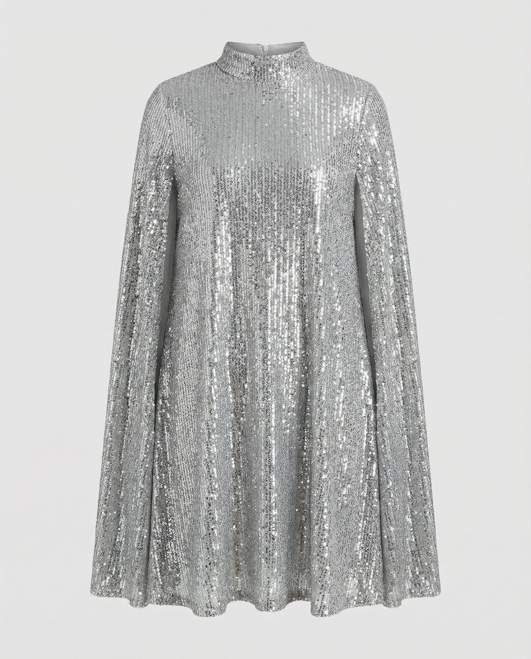 Elegantes Cape Pailletten Kleid