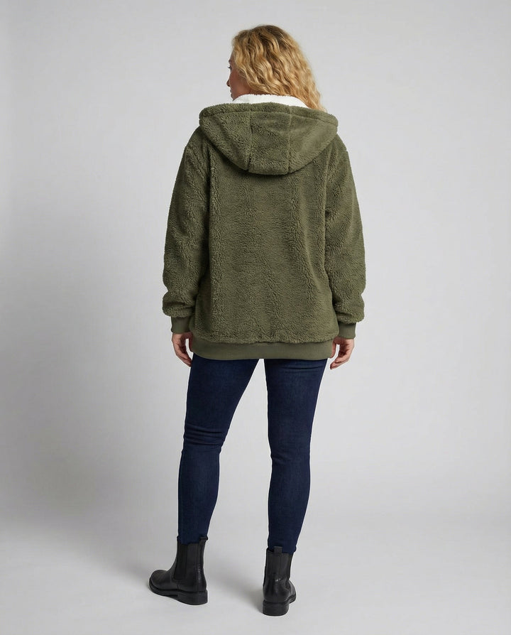 Übergroße Teddyjacke Damen