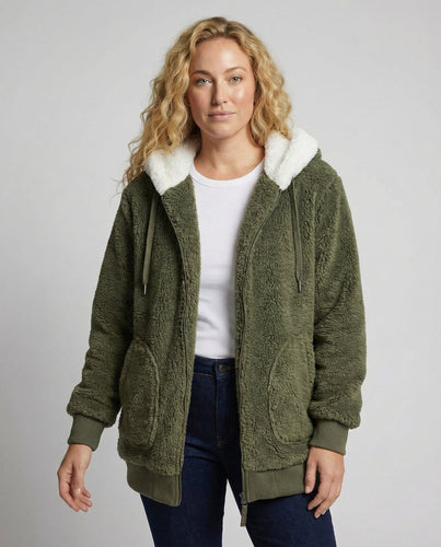 Übergroße Teddyjacke Damen