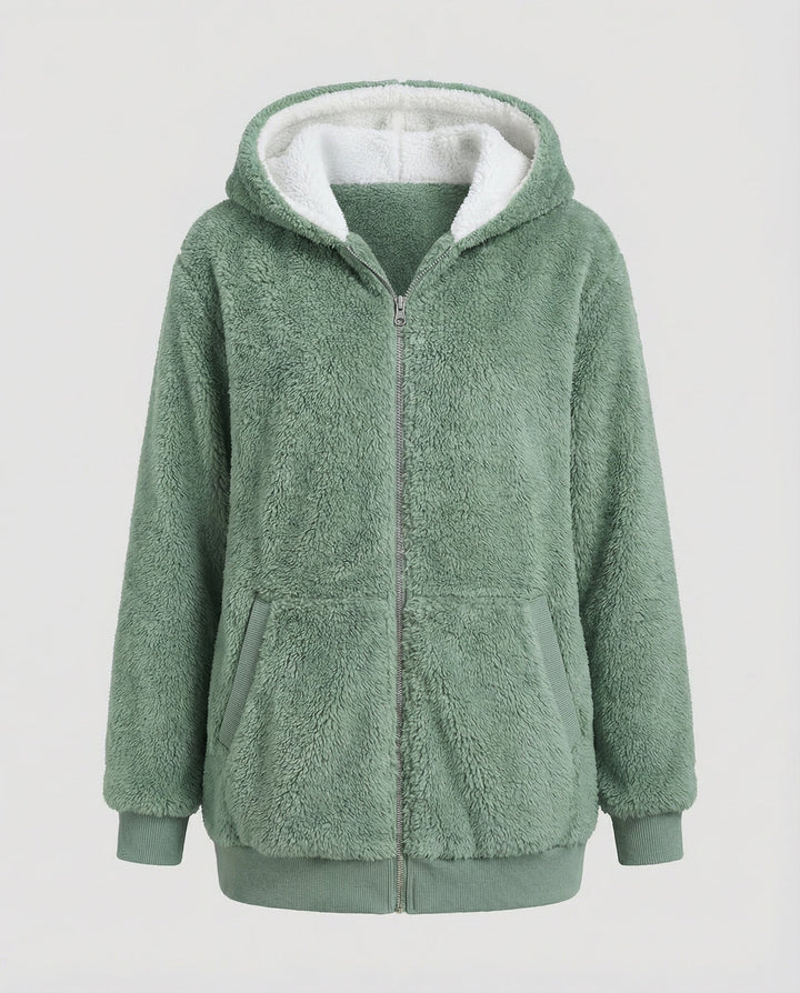 Übergroße Teddyjacke Damen