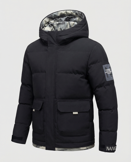 Warme Damen Winterjacke Kapuze