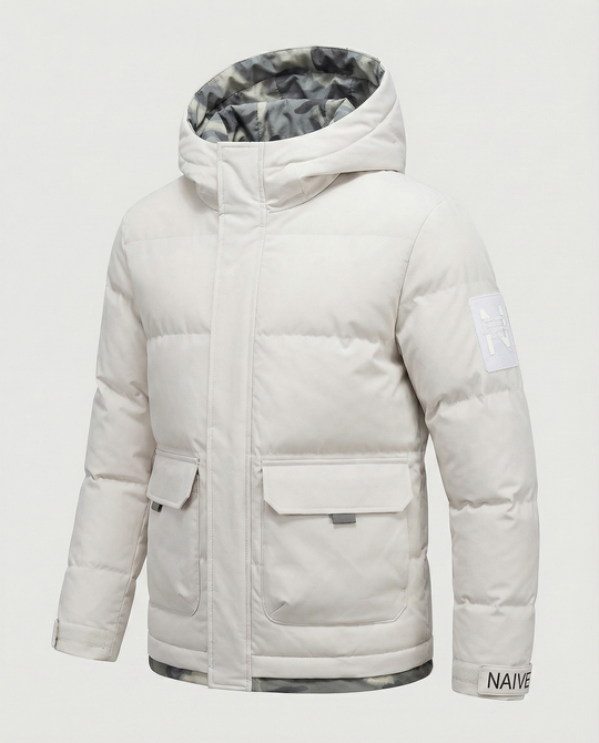 Warme Damen Winterjacke Kapuze