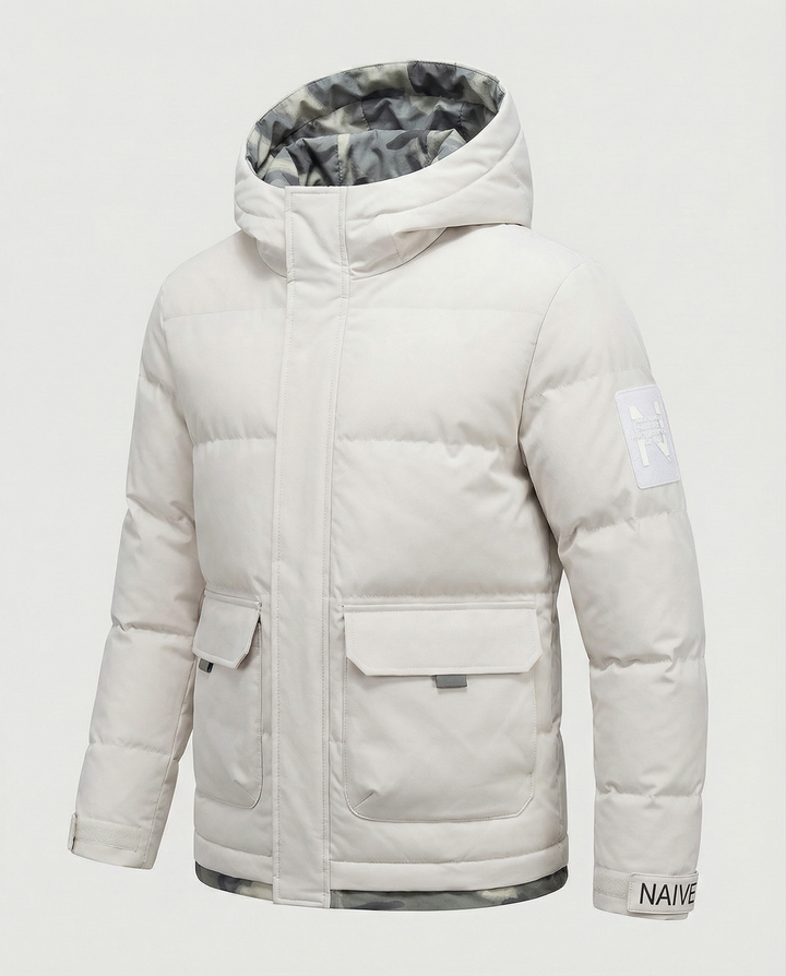 Warme Damen Winterjacke Kapuze
