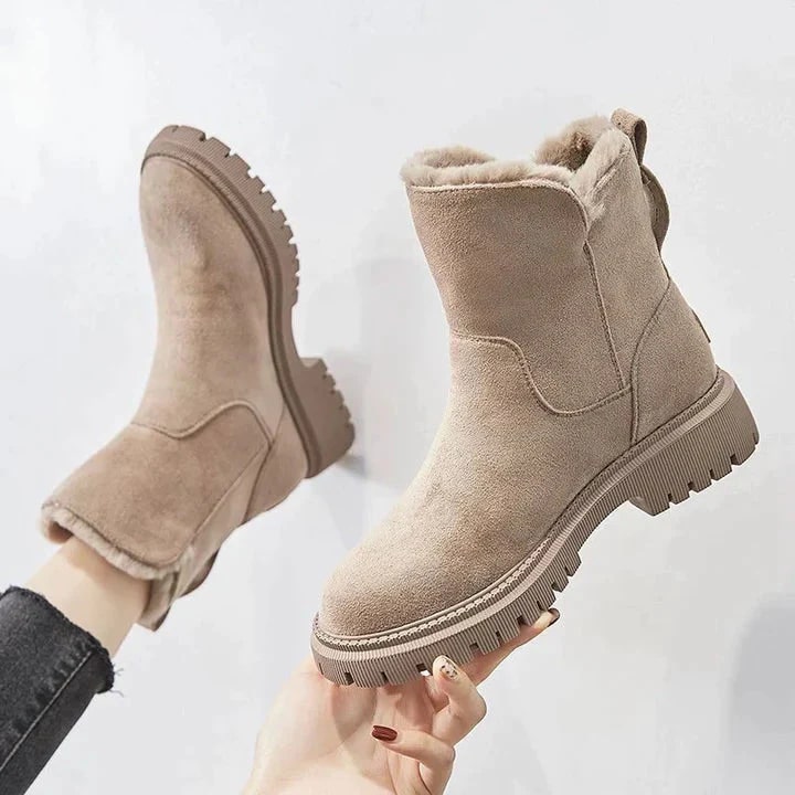 Bequeme Damen Stiefeletten mit Fellfutter