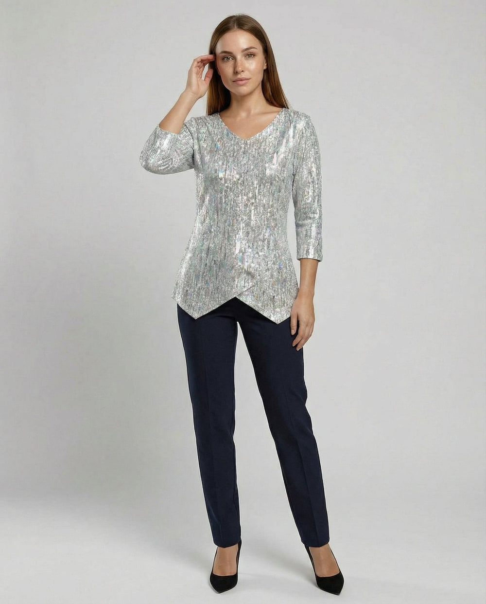 Elegantes Damen V-Neck Oberteil