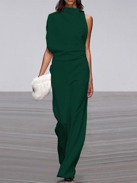 Eleganter Jumpsuit mit Rundhalsausschnitt für Alltag & Besondere Anlässe | Nord Taschen