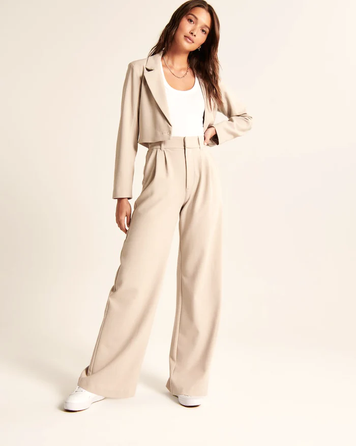 Elegante Weite Hosen mit Hoher Taille