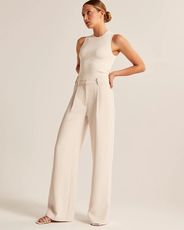 Elegante Weite Hosen mit Hoher Taille