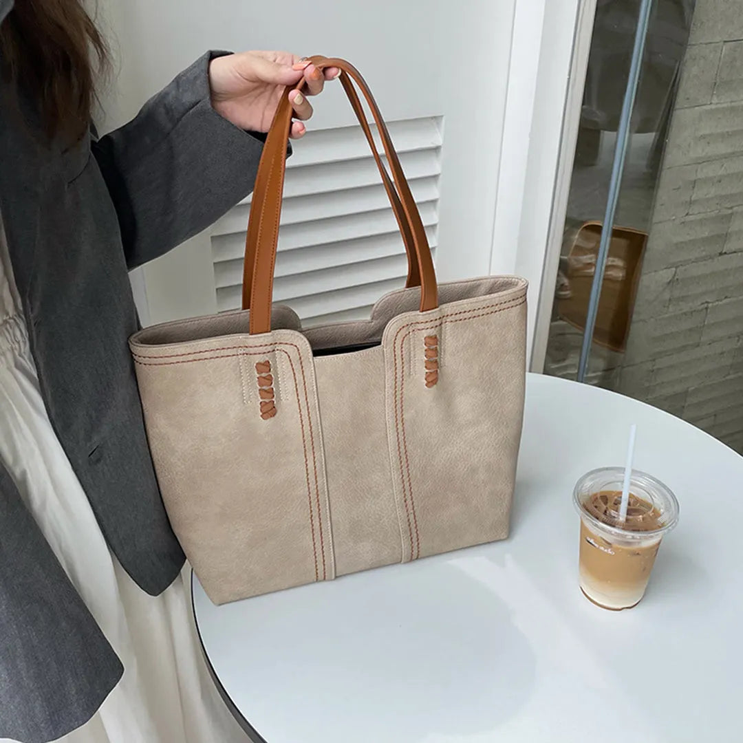 Nord Taschen | Große vegane Leder-Tote-Tasche, Arbeits-Umhängetasche