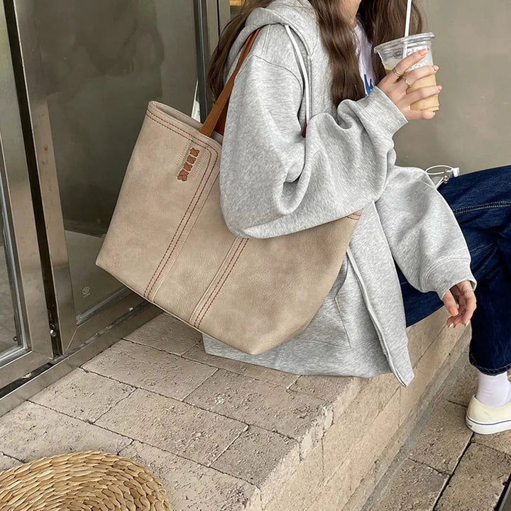Nord Taschen | Große vegane Leder-Tote-Tasche, Arbeits-Umhängetasche