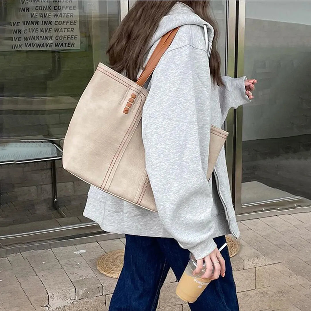 Nord Taschen | Große vegane Leder-Tote-Tasche, Arbeits-Umhängetasche