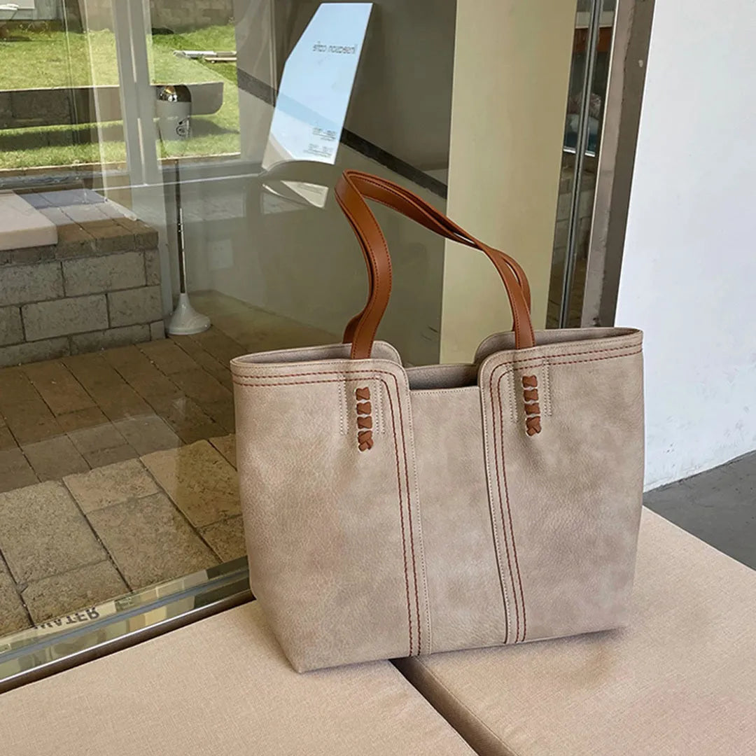 Nord Taschen | Große vegane Leder-Tote-Tasche, Arbeits-Umhängetasche