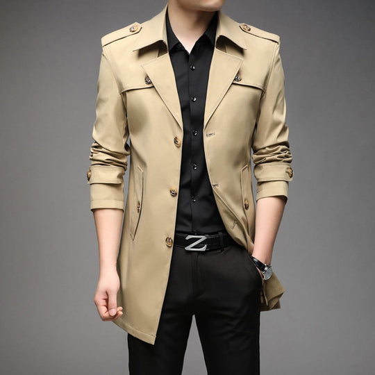 Herren Stilvoller Trenchcoat - Wasserdicht & Winddicht - Vittorelli