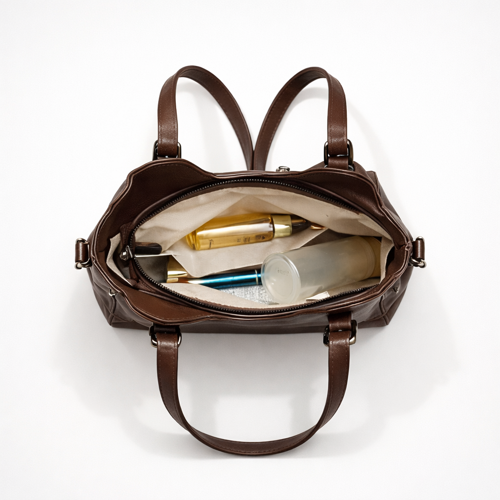 Nord Taschen | Vegane Rindsleder Hobo-Tasche, Motorradstil Schultertasche